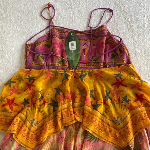 🥭FARM Rio Mixed Scarves Midi Dress - Picture 9 of 10